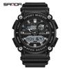 Sanda nuevo reloj electrónico multifuncional para deportes al aire libre luz verde 3139 resistente al agua reloj de hombre simple creativo reloj de pulsera al por mayor