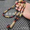 Colar de Ágata Dzi Jade Preto e Branco Ágata Vermelha Nove Olhos Três Olhos Seis Olhos Dente de Tigre Dzi Corrente de Suéter Corrente de Contas de Jade