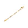 Cadena extendida de acero inoxidable de 18 quilates, resistente a la decoloración, cadena de cola de 5 cm, cierre de langosta, juego de bricolaje, collar, pulsera, accesorios de joyería