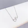 Collar en Forma de Corazón para Mujer, Diseño Coreano, Joyería Simple de Amor, Accesorios de Nicho de Lujo Ligero al por Mayor