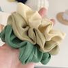 Celebridade da Internet da Coreia do Sul tecido ins elástico de cabelo de cólon grande cor sólida twill elástico de cabelo corda de cabelo elástico bolas de cabelo para coque doce adorno de cabeça