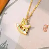 Collar Colgante de Unicornio y Pegaso Esmalte Dorado Caliente de Venta en Vivo Colgante de Caballo del Zodiaco Cadena para Clavícula para Mujeres