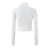 Venta al por mayor Otoño 2026 Nuevo Conjunto de Top Blanco de Manga Larga para Mujer Estilo Europeo y Americano + Falda de Encaje 9915