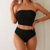2025 Europeu e Americano Transfronteiriço Comércio Exterior Amazon Top Tubinho Biquíni Sexy Sistema Dividido com Maiô de Banho para Águas Termais Cobrindo a Barriga