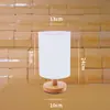 Lâmpada de Mesa USB Tecido Madeira Maciça Escandinava Decoração Quarto Mesa de Cabeceira Estudo Dormitório Controle Remoto LED Luz Noturna Criativa