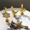 Portavelas Metálico Estilo Europeo para Navidad Decoración de Mesa Copa de Velas Romántica para Boda Accesorios para Fotografía Decoración de Ambiente Mayoreo