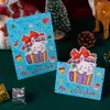 Tarjeta de felicitación tridimensional de Navidad de Amazon transfronteriza Flores Regalo Tarjeta de bendición escrita a mano Nochebuena Tarjeta de felicitación creativa Venta al por mayor