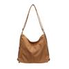 Bolsa Transversal Simples de Cor Sólida para Mulheres 2026 Nova Moda Bolsa Tote Versátil de Ombro em Lona para Estudantes e para o Dia a Dia