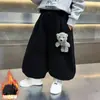 Pantalones de Peluche para Niños Estilo Coreano Pantalones Linterna 2026 Otoño/Invierno Nuevos Pantalones Largos de Forro Polar Engrosados para Niños Ropa de Abrigo Cálida