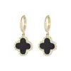 Brincos de prata s925 com pino e acrílico de trevo 2023 novos, modernos, elegantes, da moda, versáteis, com temperamento simples para mulheres