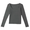 Yiwu Famoso en Internet Estilo Extranjero Deseo Puro Camiseta Interior de Manga Larga para Mujer Otoño e Invierno Top de Chica Dulce Combinable Camiseta Ajustada