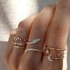 Anillo de Mariposa Popular Transfronterizo Europeo y Americano Anillo Abierto Multijunta Set de Anillos Transfronterizo Más Vendido Set de 22 Anillos de Corazón