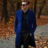 Casaco Masculino para Comércio Exterior Primavera e Outono Peça de Roupa Exterior Estilo Europeu Leve Simples Moderno Elegante Casaco de Comprimento Médio Jaqueta Corta-vento