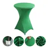 Atacado Decoração de Hotel Casamento Barra de Coquetéis Toalha de Mesa Redonda Poliéster Cor Sólida Toalha de Mesa Elástica Redonda Decoração de Casamento
