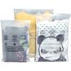Bolsa de plástico esmerilado universal para ropa interior y calcetines, transparente, con cremallera, de PE, para embalaje, venta al por mayor, disponible en stock.