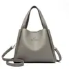 Bolso de Cuero para Mujer de Moda Nuevo Personalizado Bolso de Mano Bolso Cubo de Hombro para Madre Bolso Cruzado Bolso de Mano