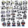 Nuevas Pegatinas de Tela Bordadas de Panda Lindo Pequeño Parche Adhesivo Decorativo para Ropa Infantil Pegatina Bordada de Dibujos Animados para Cuaderno