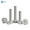 Tornillos de Brida Cruzada de Acero Inoxidable 304, Pernos de Cabeza Hexagonal Exterior, Tornillos Antideslizantes con Almohadillas Dentadas M10M5M6M8M12