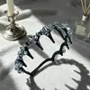 Diadema Elegante y Exquisita de Punta Alta para Mujer, Modelo Nuevo 2026, Pasador de Cristal de Alta Resistencia, Accesorio para el Cabello de Diadema con Pedrería Azul