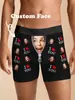 Comercio Exterior Amazon Pod Producción de Una Pieza Ropa Interior Cruzada Boxer Briefs Estampado Digital Patrón para Hombres y Mujeres Fábrica de Boxer Briefs