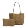 Nova Bolsa de Tecido Grande Capacidade com Textura Fosca para Ir ao Trabalho e Uso Casual, Bolsa Tote Simples, Bolsa de Ombro Elegante de Camurça