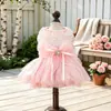 PETCIRCLE Ropa para Mascotas Perros Pequeños Cachorros Mascotas Lindas Malla Multicapa Falda Abullonada Vestido de Novia Burbuja Melocotón