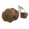 Chapéu de verão estilo coreano para crianças, chapéu de princesa feminino, chapéu de sol com proteção solar, chapéu dobrável para passeios ao ar livre, chapéu de praia