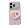 Lindo Soporte Magnético de Oso Galleta para Funda de Teléfono Móvil Apple 17Promax Adecuado para 16Pro Doble Capa 15Pro14Pr