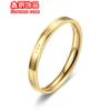 Anillo de acero de titanio con letras inglesas de venta caliente de fábrica para mujer que no se desvanece, nicho de lujo, anillo para amantes, joyería al por mayor