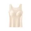 626 # Camiseta Interior Térmica sin Costuras con Ribete de Encaje para Mujer, Elegante y Ajustada, Cómoda para Otoño e Invierno, Sujetador Versátil