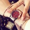 Reloj de Mujer GUOU Correa de Acero de Tres Ojos Reloj Multifuncional de Cuarzo para Mujer Estilo Europeo y Americano Correa Calendario Reloj de Moda para Mujer
