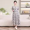 Vestido de Verano para Mamá 2026 Nuevo Elegante Ropa para Mujeres de Mediana Edad para Mujeres de Mediana Edad y Mayores Tallas Grandes, Talla Grande, que Oculta el Vientre, Vestido Adelgazante