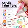 Caneta Delineadora para Nail Art Pintada à Mão Transfronteiriça, Caneta Marcadora Acrílica Colorida, Caneta Graffiti à Base de Água de Secagem Rápida, Especializada para Unhas