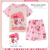 Pijama Infantil al por Mayor Transfronterizo Verano Trajes de Manga Corta para Niños y Niñas Ropa para el Hogar para Niños Mayores Ropa de Verano para Bebé para Aire Acondicionado