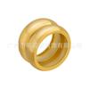 Anillo grande curvo brillante de doble capa de diseño europeo y americano de acero de titanio chapado en oro de 18K, anillo de estilo punk de personalidad R234193