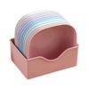 Separador de huesos para mesa de comedor casera, plato para restos de basura, separador de huesos creativo, plato de frutas, plato para snacks de hotel con caja de almacenamiento base