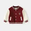 Chaqueta de Béisbol para Niños de Primavera y Otoño, Cárdigan Deportivo Estilo Coreano para Bebé, Cárdigan Superior de Otoño para Bebé, Comercio Exterior