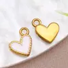 Acero Inoxidable Esmalte Goteo de Aceite Colgante de Corazón Unilateral DIY Pulsera Collar Pendiente Accesorios de Joyería Encanto Pequeña
