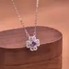 Colar Trevo de Quatro Folhas em Prata de Lei S925 para Mulheres de Alto PadrãoLuckyPedra de Cristal NaturalTopázioPeridotoCorrente para Clavícula para Mulheres
