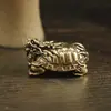 Adornos Retro Chinos de Latón Sólido Tortuga Dragón Negro Adornos Decorativos de Tortuga de Cobre para Escritorio Bronce de Imitación Antigua