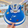 Sombrero protector solar para niños, de verano, para mujer, con parte superior vacía y protección UV, transpirable, con dibujos animados