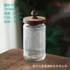 American Acacia Wood Carved Mason Storage Jar Cozinha Selada Coarsegment Garrafa Selada Transparente Mason Garrafa De Vidro Selada
