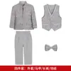 Conjunto de Traje Estilo Británico de Caballero para Niños, Traje Formal Infantil, Atuendo de Padrino de Boda, Disfraz para Desfile de Moda y Boda