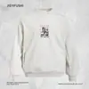 Sudadera de Cuello Redondo para Hombre con Bolsillo Estampado de Fragmento de Personaje Corte Holgado Streetwear Americano Casual Primavera/Otoño Jersey Ropa Deportiva