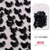 Paquete de 50 Joyería para Arte de Uñas de Moño Blanco y Negro Explosiones Rojas de Internet Cinta Lazo Resina Taladro Desgaste Decoración de Uñas Taladro