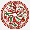 Falda para árbol de Navidad, falda redonda para base de árbol de decoración navideña, falda para árbol de tela con diseño de Papá Noel y muñeco de nieve, 120 cm de diámetro