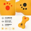 Juguete creativo para mascotas con forma de hueso pequeño, PVC, no tóxico, duradero, accesorio interactivo que hace sonido para perros pequeños y medianos