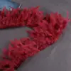 Directo de fábrica pieza de rasgar fuego tela de plumas accesorios hechos a mano diy ropa falda plumas decorativas venta al por mayor