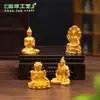 Transfronterizo Nuevo Producto Sudeste Asiático Estatua de Buda Dorado Escultura Figura Decoración para Micro Paisaje DIY Accesorios Adorno Miniatura