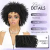 Pañuelo para la cabeza con peluca transfronteriza para damas africanas, pelo corto rizado negro, diadema de seda helada, casco de fibra química, fabricante de pelucas al por mayor